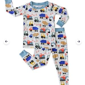Little Sleepies Construction Pajama Set - Blue, Red, Orange